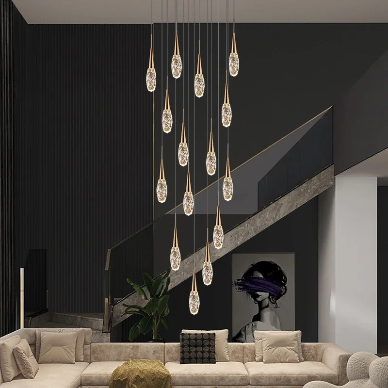 Nordic home decoration, stair chandelier, living room and dining room Pendant lights, ceiling light, indoor lighting