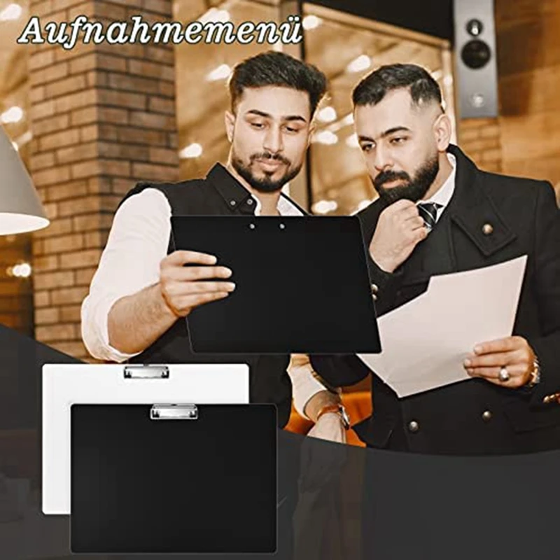 2 Piece A3 Landscape Writing Board Black + White For Hanging For Office Kitchen Workshop