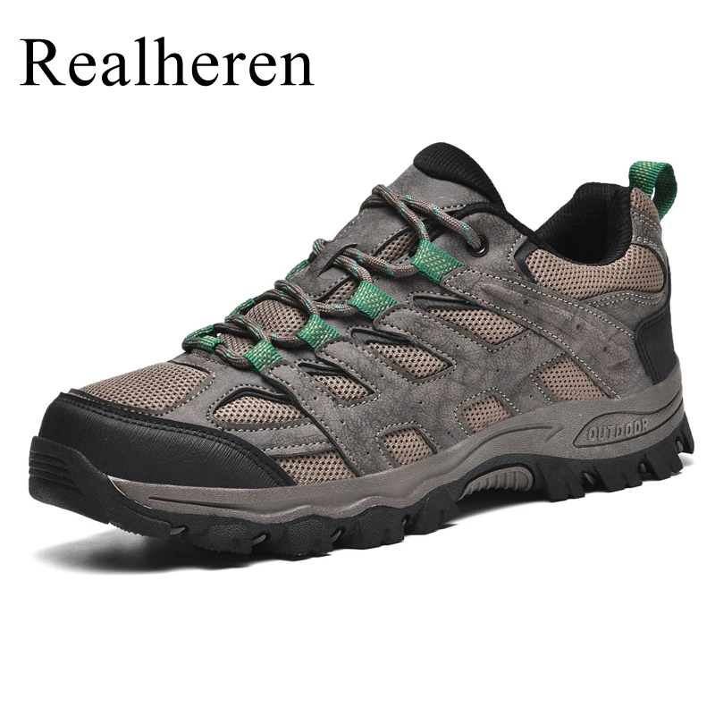 

Realheren Brand Outdoor Men Hiking Shoes Trekking Trail Running Shoes Mountaineering Sneakers Walking Tourism Sports