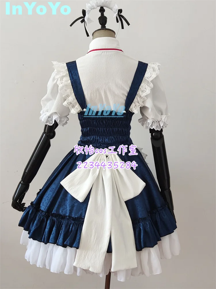 InYoYo Izayoi Sakuya Cosplay Touhou Project Costume Maid Uniform Dress Hallowen Party Outfit Women Play Role Clothing New