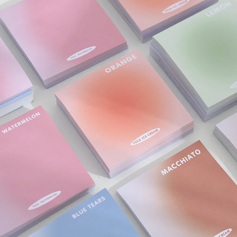50 Sheets Gradient Color Post N Times Sticky Note Sticker Bookmark Self Adhesive Note Memo Pads Point It School Stationery