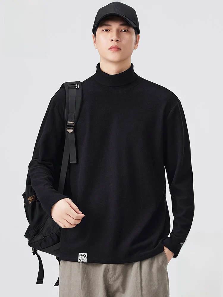 

Monkey High Ne Long Sve Loose Fit Casual T-irt Men's Trendy Brand Base Layer irt Autumn Season Faion