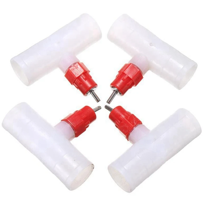 Chicken Nipples Tee Fittings - Fully Automatic Poultry Waterers Kit Chicken Water Drinker 40 Pack