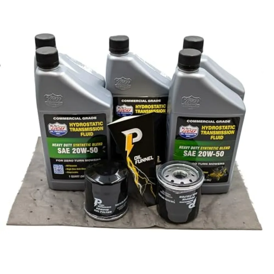 

Комплект для замены гидростатической трансмиссионной жидкости 5 литров 20W50 с 2 фильтрами предотвращает коррозию