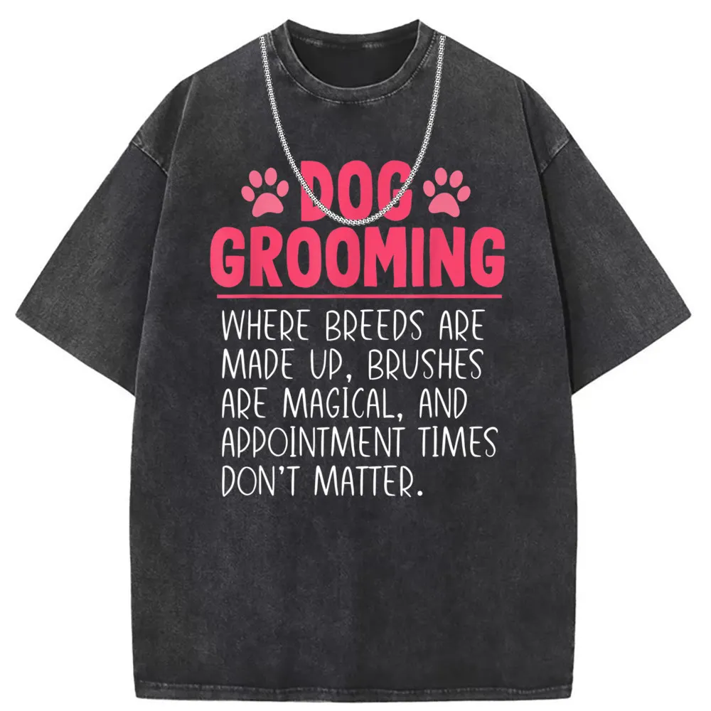 Dog Groomer Funny Breeds Joke Pet Grooming Puppy Care T Shirt for Men Youthful Fashionable Long Sleeve Sweatshirts