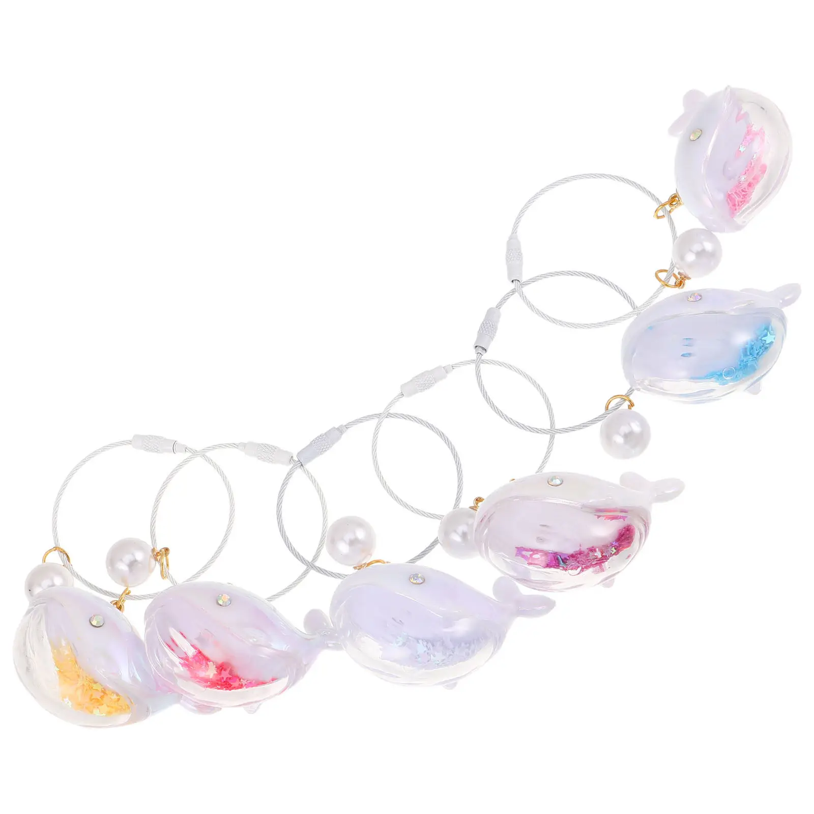 

6Pcs Cute Dolphin Keychain Cartoon Animal Keyrings for Backpack Purse Car Key Holder Stocking Stuffer Party Favor