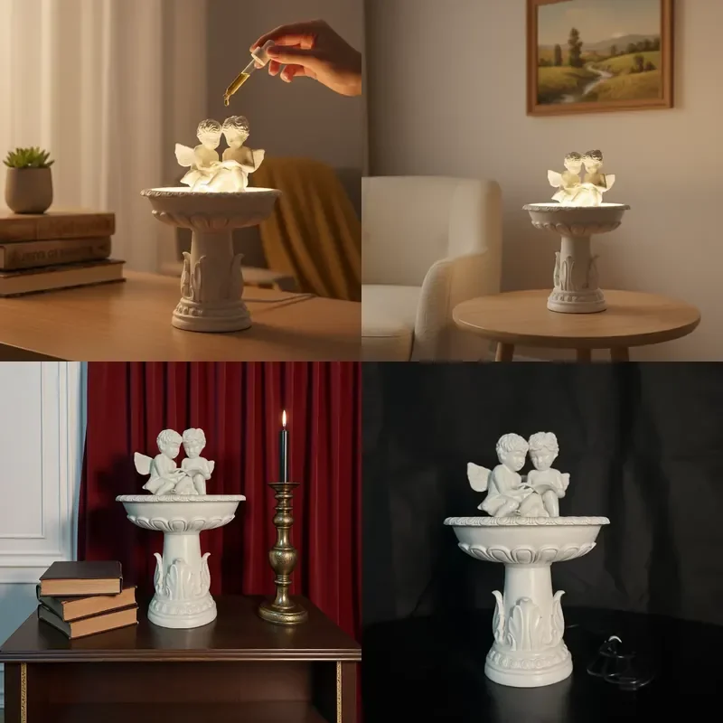 for Sculpture Roman Column Aromatherapy Lamp Art USB-C Resin Diffuser Durable Hand-Painted LED Night Fragrance Light