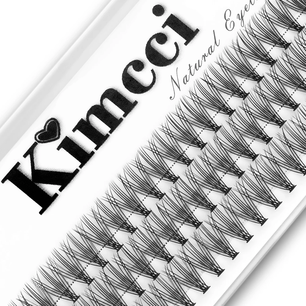 Kimcci 60 bundles / Case Natural False Eyelashes Extension Makeup 20P 3D Russian Individual Eyelashes Extension Mink Eyelashes