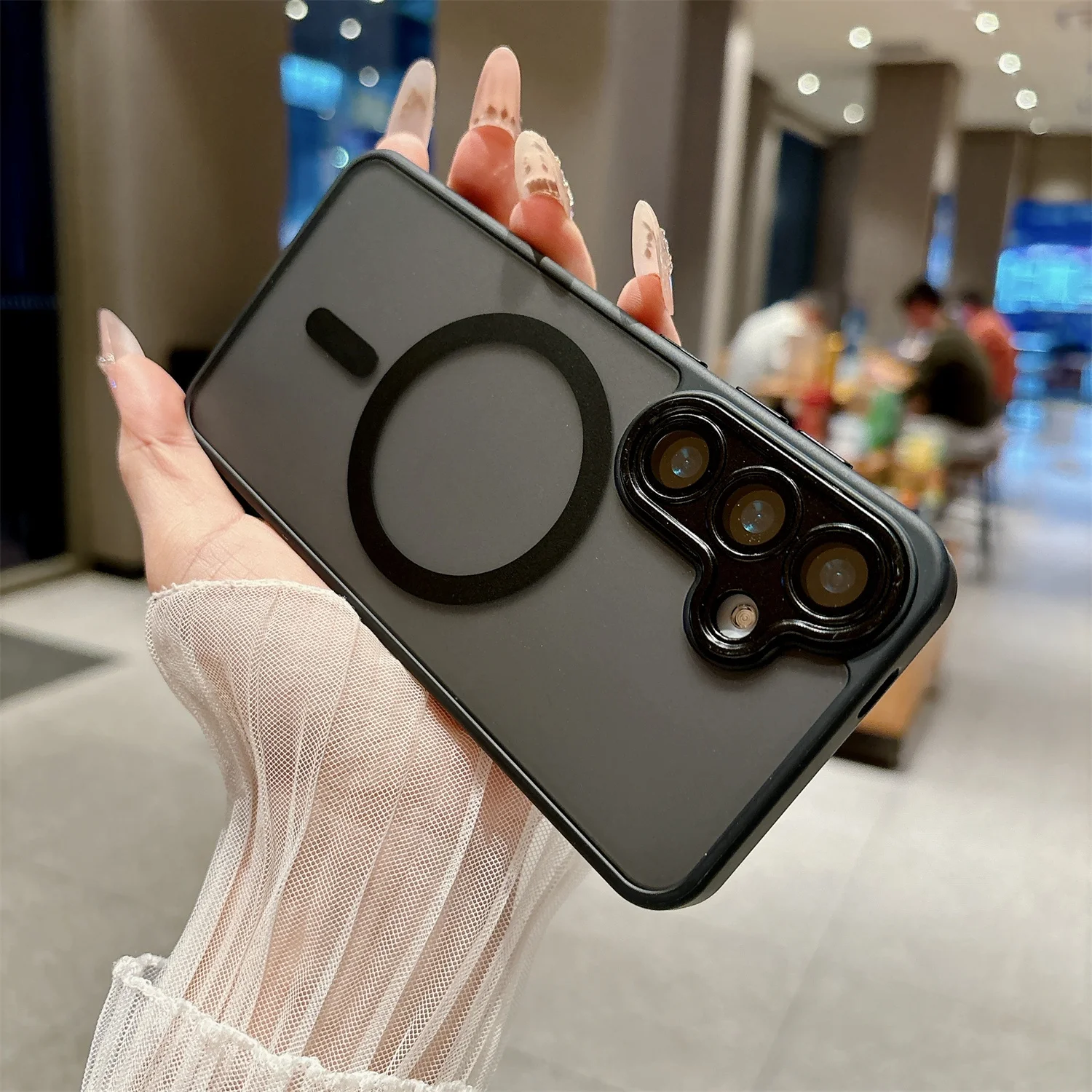 Tempered film with lens Matte Armor Hard Case For Samsung Ga