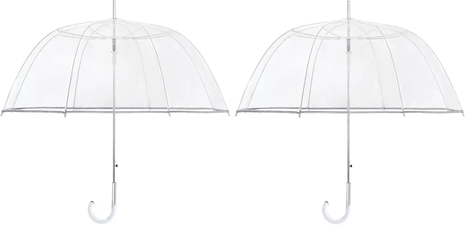 

Прозрачный зонт-купол 52 дюйма, большой прозрачный зонт-шатер с ручкой J-образной формы для свадеб и мероприятий на открытом воздухе