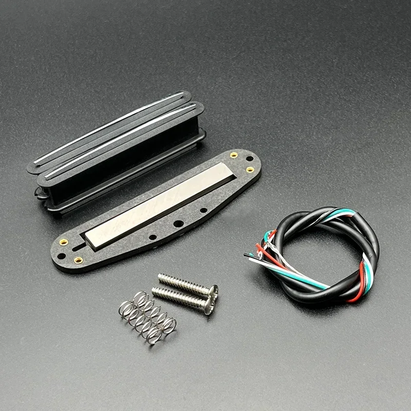 Alnico 5 ST Mini Humbucker Pickup DIY Kits- Plastic Bobbin/ Blade Pole Piece/Fiber Base/4C Cable Guitar Parts