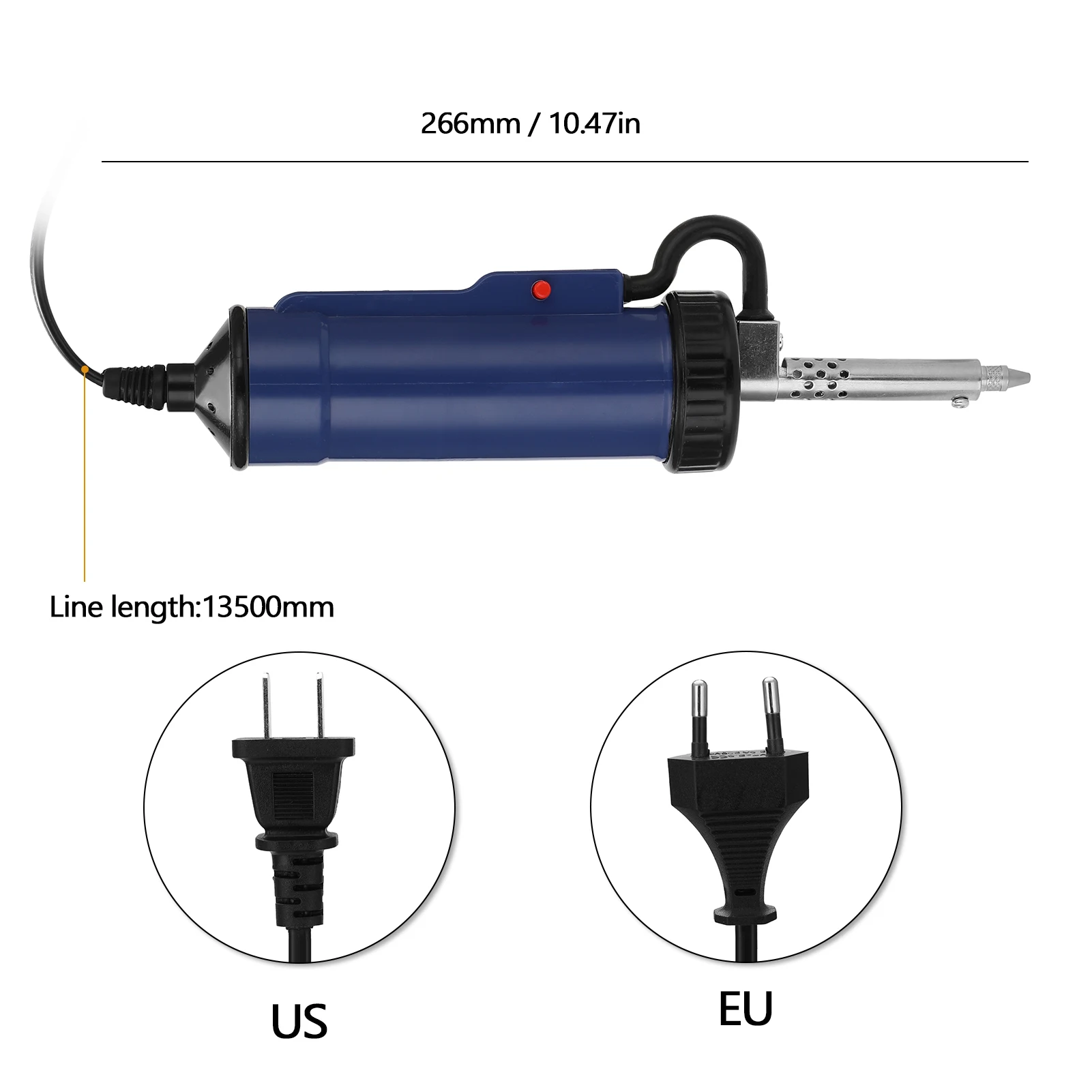 Electric Desoldering Machine Automatic Portable Electric Solder Tin Sucker Vacuum Soldering Remove Pump With Desoldering Nozzles