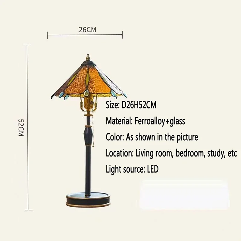 FAIRY-Lampe de Table Européenne, Rétro Américain, Salon, Chambre à Coucher, Villa, Hôtels, Tête de oral et Créative, Lampe de Bureau