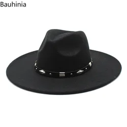 Bauhinia kapelusze Fedora dla kobiet 9.5CM duże rondo Vintage Trilby kościół Cap formalna sukienka kapelusz ślubny Sombreros De Mujer