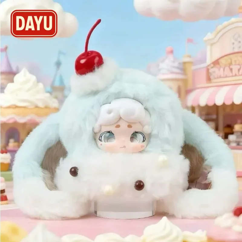 

LuckyDeerNai Sleepy Bunny Fluffy Plush Keychain Blind Box Cute Stuffed Animal Figure Decor Gift for Girls Trendy Ice Series Toy