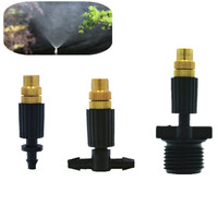 10pcs Adjustable Brass Nozzle Atomizing Micro-fog Agricultural Sprayer Watering Spray Cooling Dust Misting Sprinkler Garden