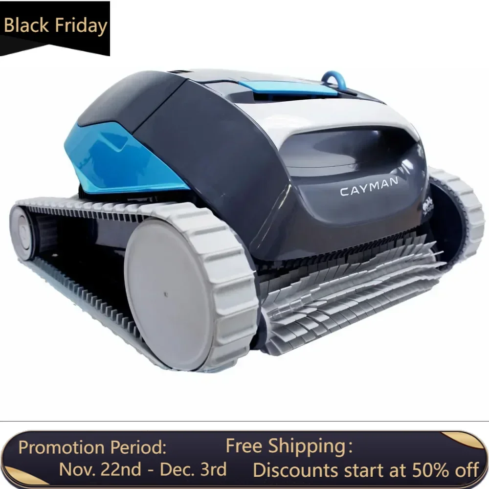 Automatic Robotic Pool Cleaner, Programmable Weekly Timer, Top-Load Filter Bin, for In-Ground & Above Ground Pools up to 33ft