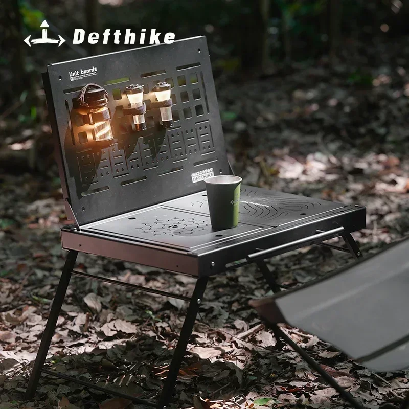 Defthike Outdoor Camping Command Master Series Aluminum Plate Table Tactical Table Portable Foldable Expansion Table