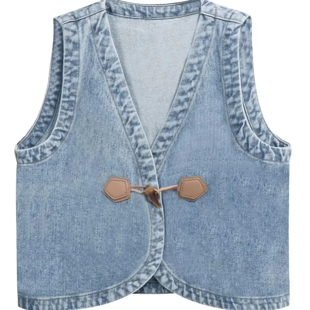 

Cowboy vest women in early autumn of 2024, the new plus size retro loose casual fashion temperament Joker vest.