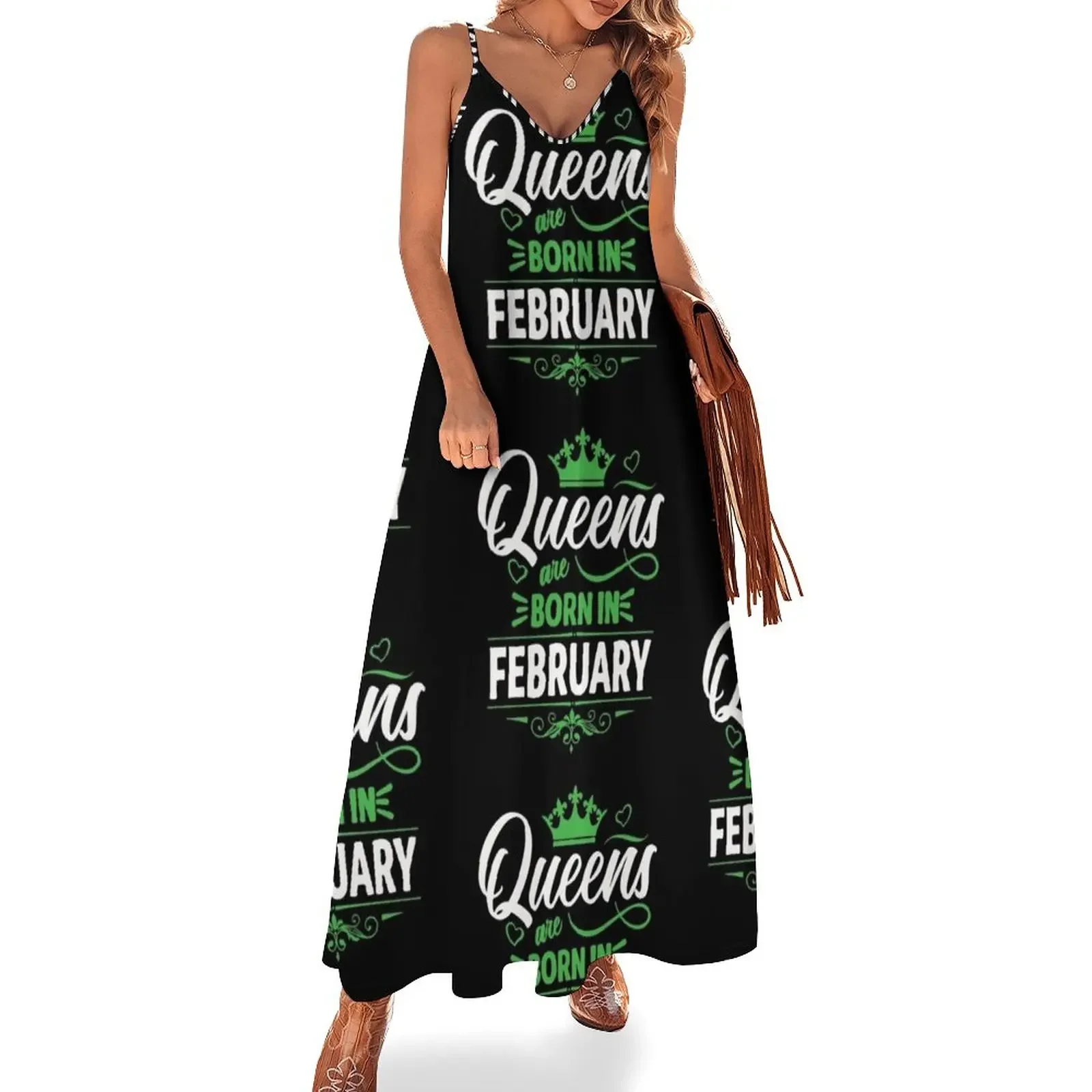 

Queens Are Born On February Sleeveless Dress bandage dress elegant dresses plus sizes