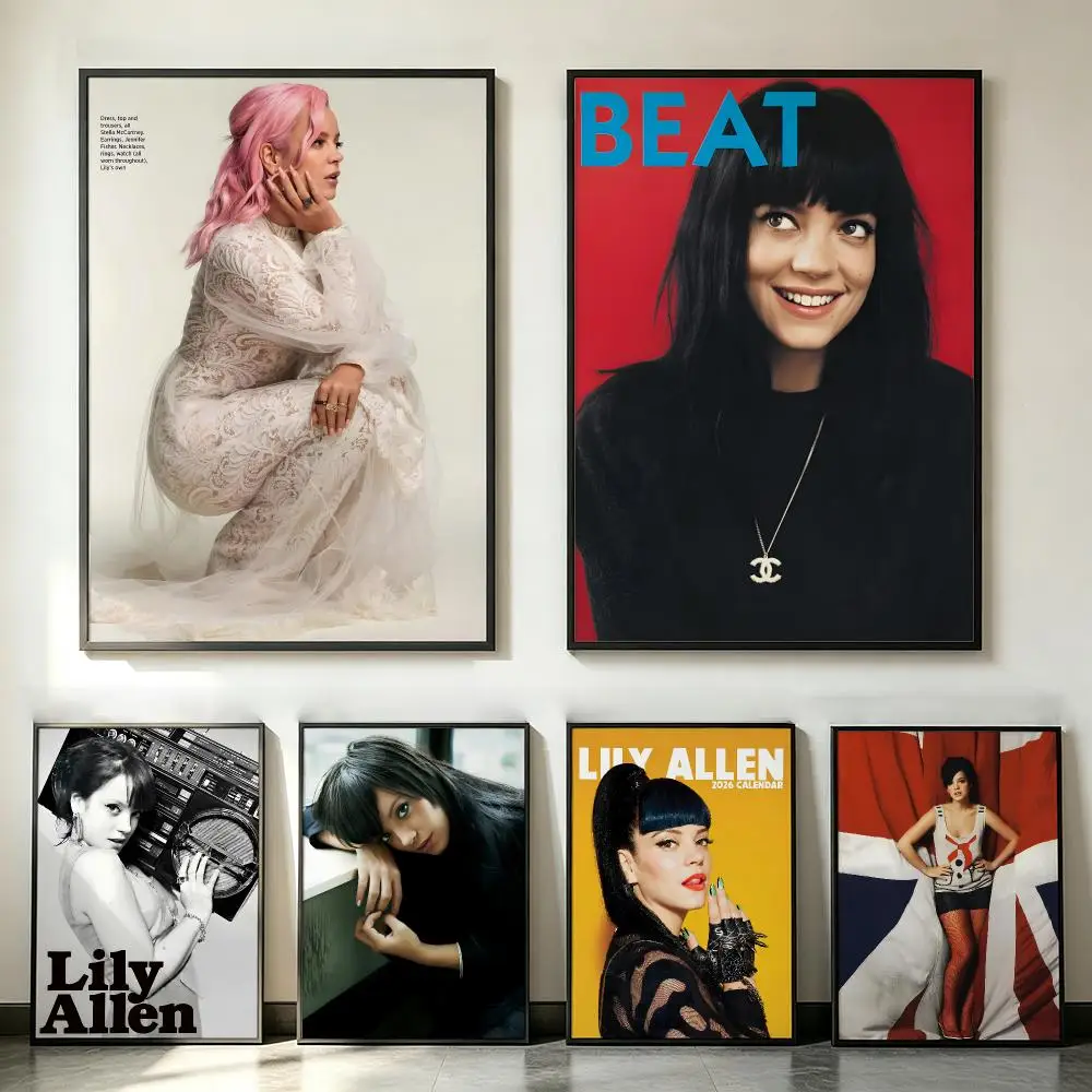 music Lily Allen Poster Poster HD Trendy SelfAdhesive Wall Art Print For Living Room Bedroom Dorm Office Home Gift