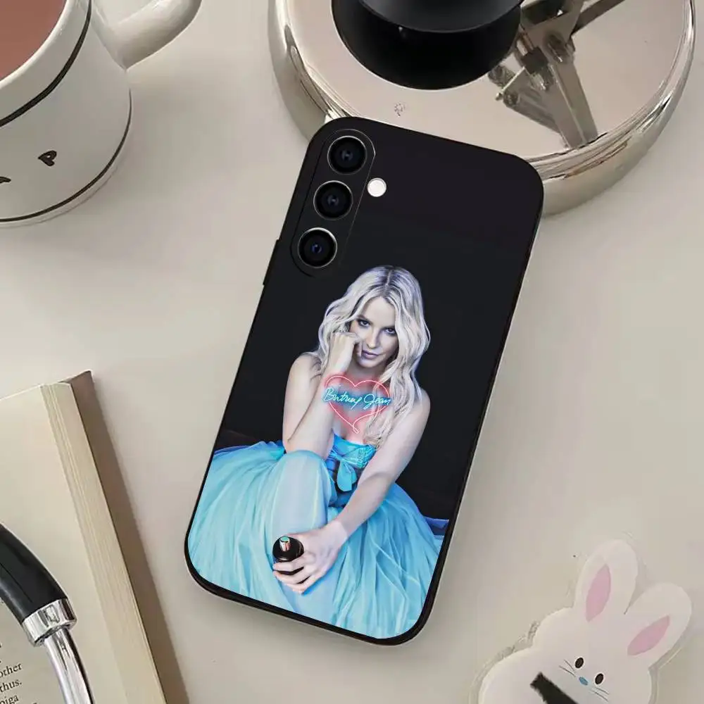 حافظة هاتف Singer B-Britney S-Spears لهاتف سامسونج جالاكسي A73، A72، A71، A70، A53، A52، A51، غطاء أسود ناعم آخر #6