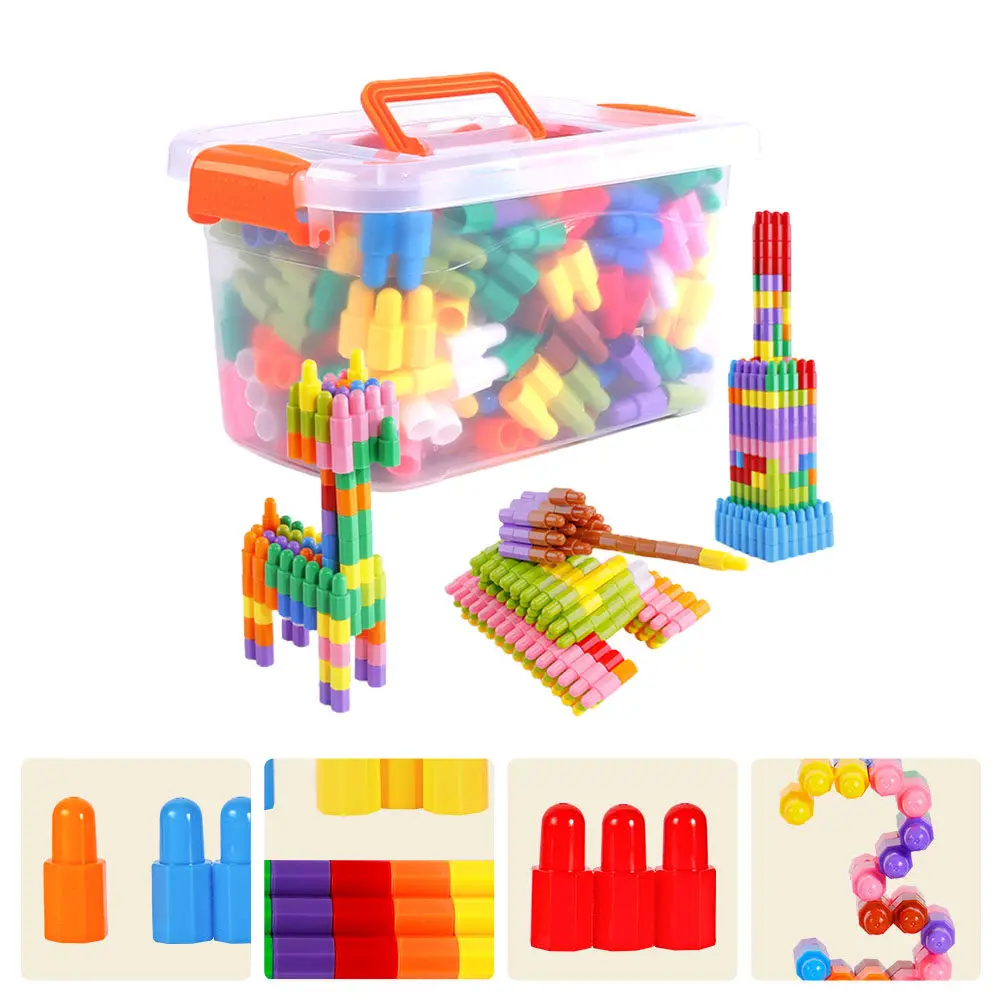 

1 Set Bullet Head Blocks Colorful Creative Education Cognitive Play for Children Early Learning Hands-on Ability Development