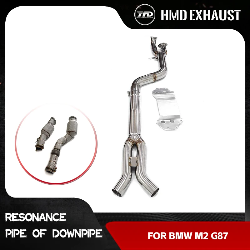 

HMD Downpipe for BMW M2 G87 stainless steel With baffle Middle pipe with Catalytic Converter TIG manual welding Exhaust