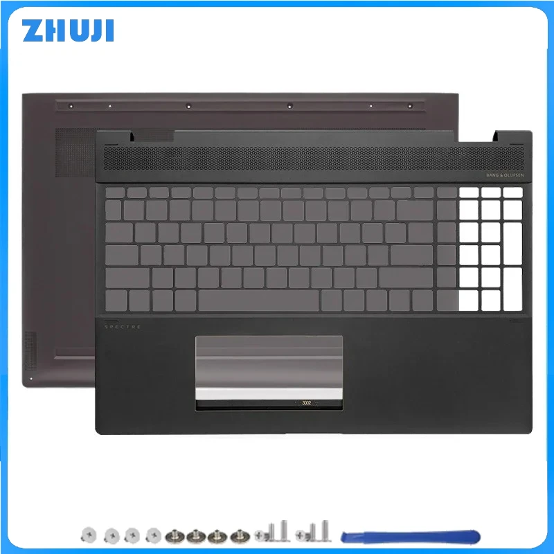 

For Spectre X360 15-CH 15T-CH TPN-Q200 New Laptop LCD Back Cover Bottom Case Palmrest Upper Case 3CX35BATP20TEEP 15.6"