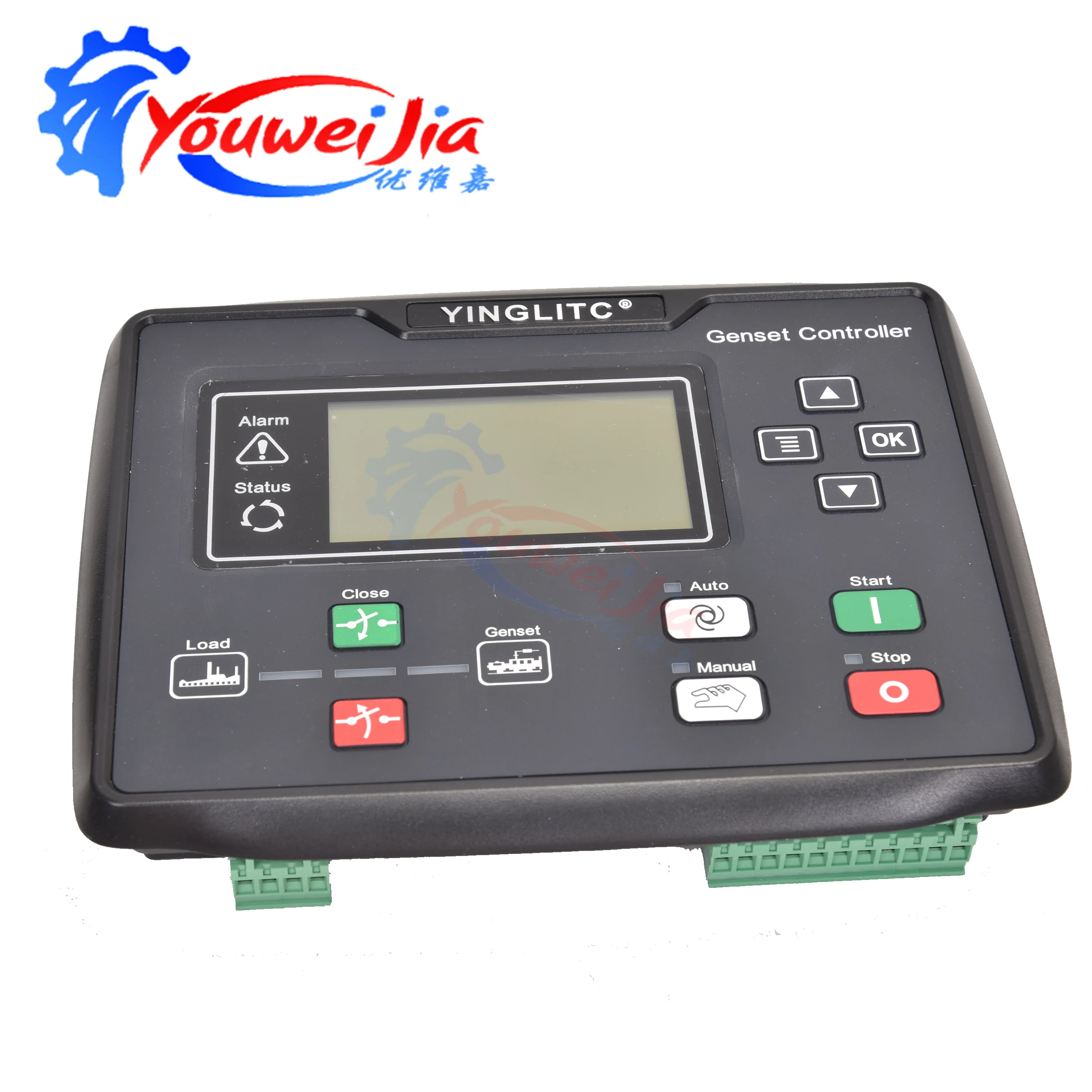 6110UN Automatic Start Generator Set Controller LCD ATS Control Box Terminal Panel for Generator Set