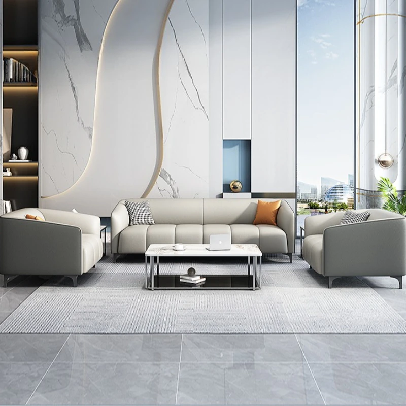 Office Business Sofa Simple Rest Area Leisure Reception coffee sofa combination Meeting Negotiation Single Three-person