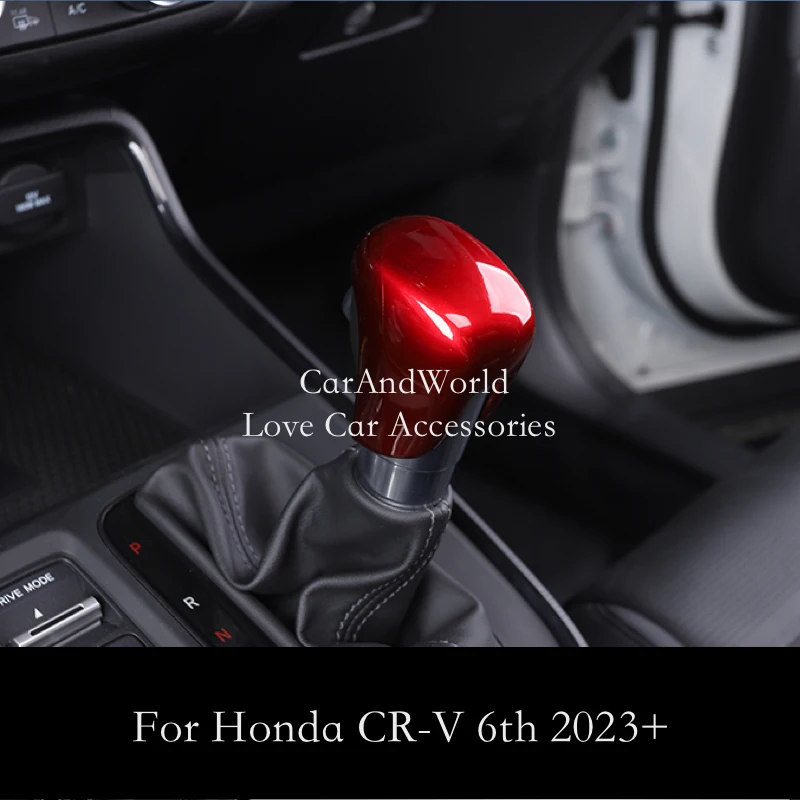 

ABS Carbon Fiber Gear Shift Knob Head Frame Cover Garnish Trims Car Accessories For Honda CRV CR-V 6th 2022-2025