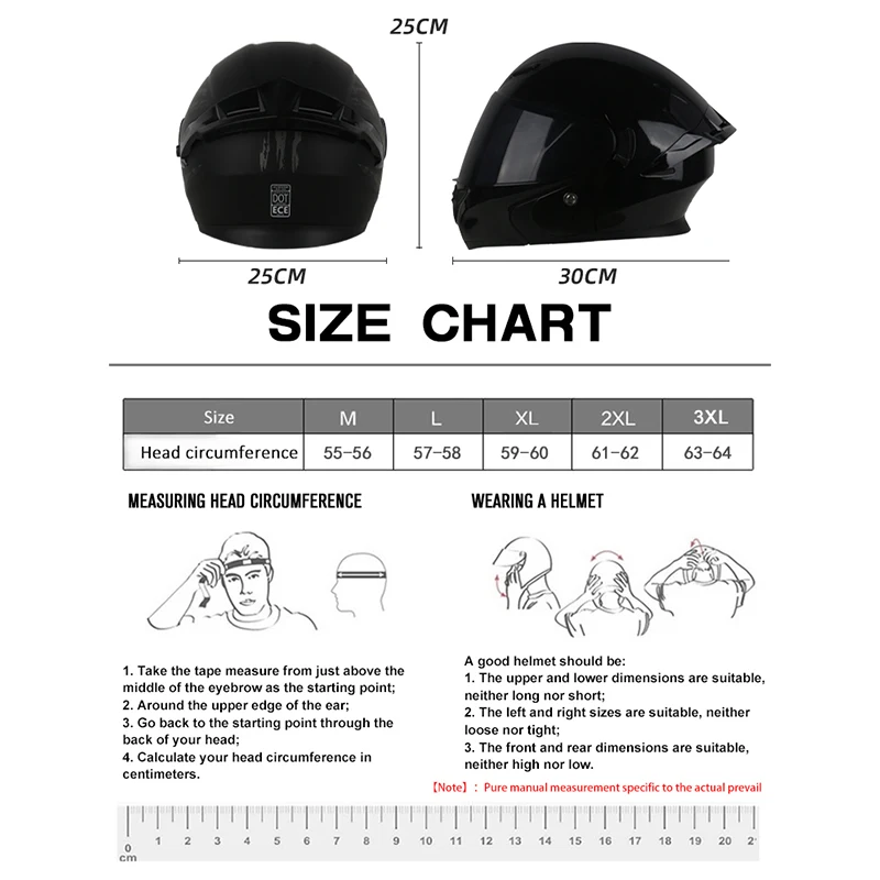 DOT Approved Full Face Helmets Crash Motorbike Protective Gear Men Women Flip Up Helmet Motorcycle Double Sun Visor