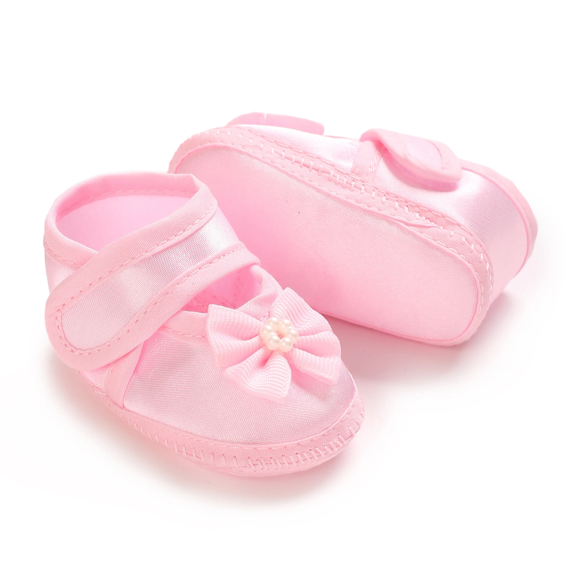 أحذية المعمودية البيضاء للأطفال حديثي الولادة زوج أول من أحذية المعمودية للأولاد والبنات حذاء مشي ناعم سوليد للأطفال