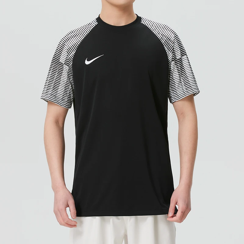 

Nike Men's T-Shirt Sportswear Moisture-Wicking Quick-Drying Running Fitness Breathable Contrasting Color Round Neck Short-Sleeved Ib8761-010