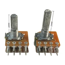 Potentiomètre de Volume Audio WH148, interrupteur pour touristes 8 broches avec robinet central B50K B100K, arbre prune 25mm, 1 pièce