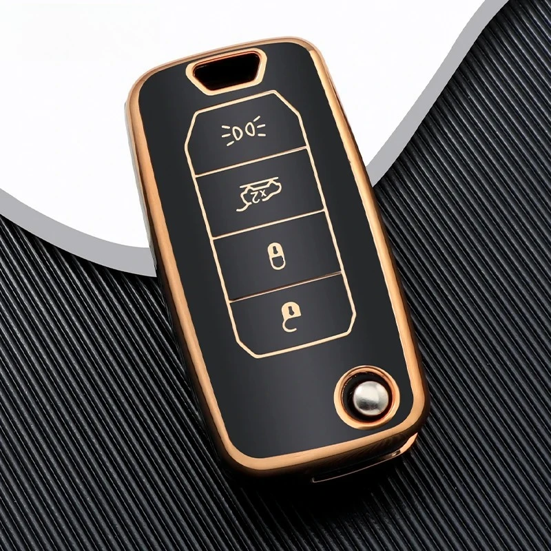 

New TPU Folding Key Cover Shell Case For Jeep Renegade Compass 2016 2019 2020 2021 4 Buttons Protected Flip Key Fob Accessories
