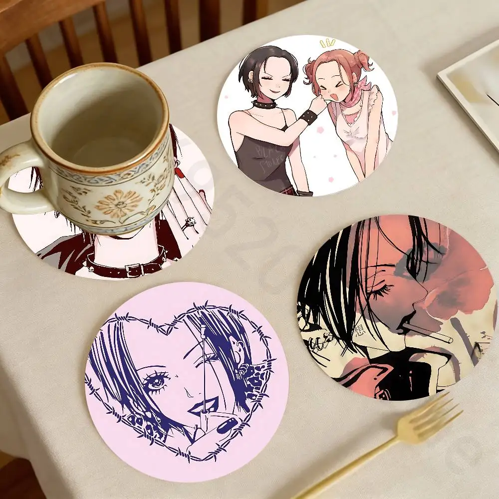 

Anime N-Nana Osakis Wooden Cup Coaster Tea Coffee Beverage Colour Printing Cup Mat Home Restaurant Decorations