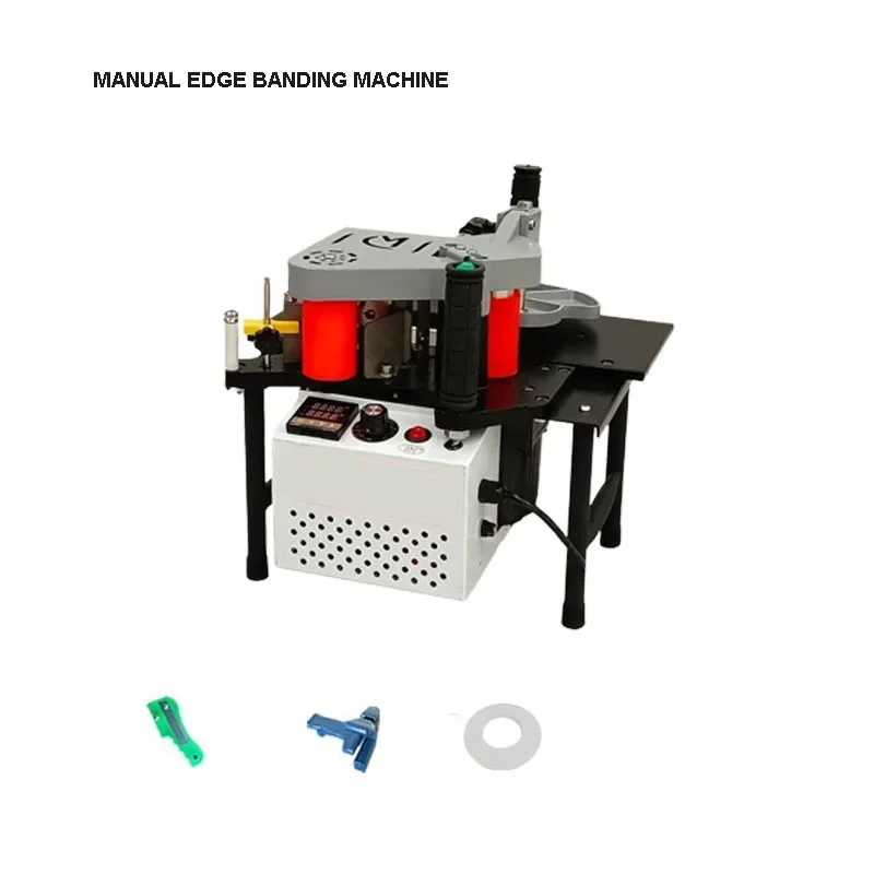 Small Manual Edge Banding Machine Double Side Gluing Portable Edge Bander Woodworking Equipment 220V