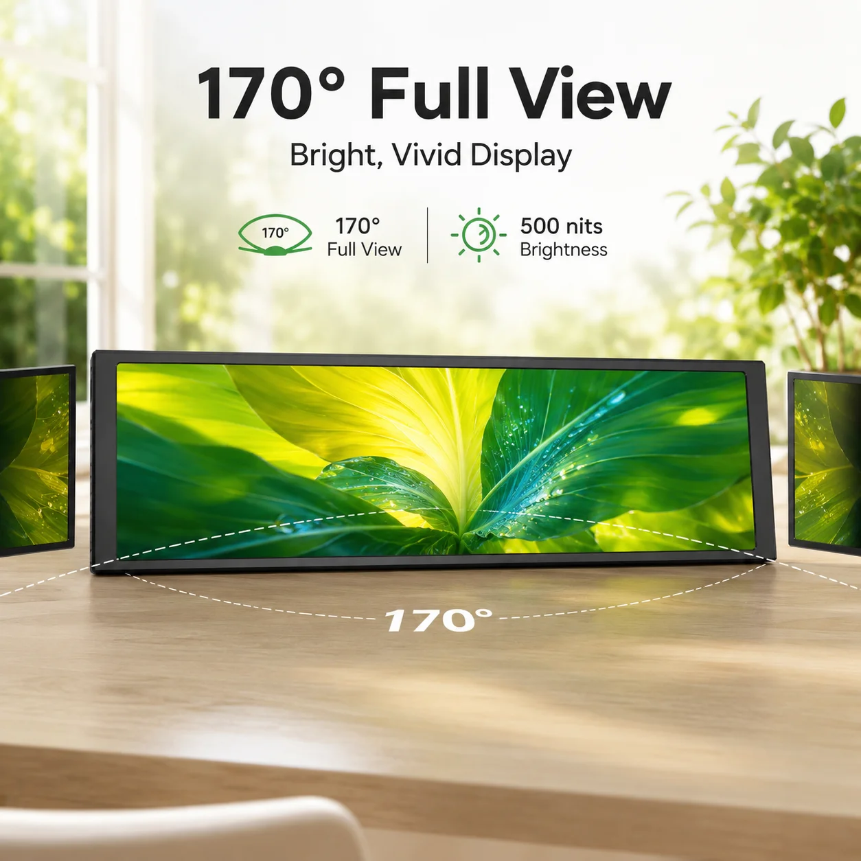 LESOWN 소형 확장 스크린 LCD 와이드 바 모니터 11.3 8.8 7.9 인치 440x1920 IPS HDMI 컴퓨터 라즈베리 파이 용 모니터 확장 썸네일 3