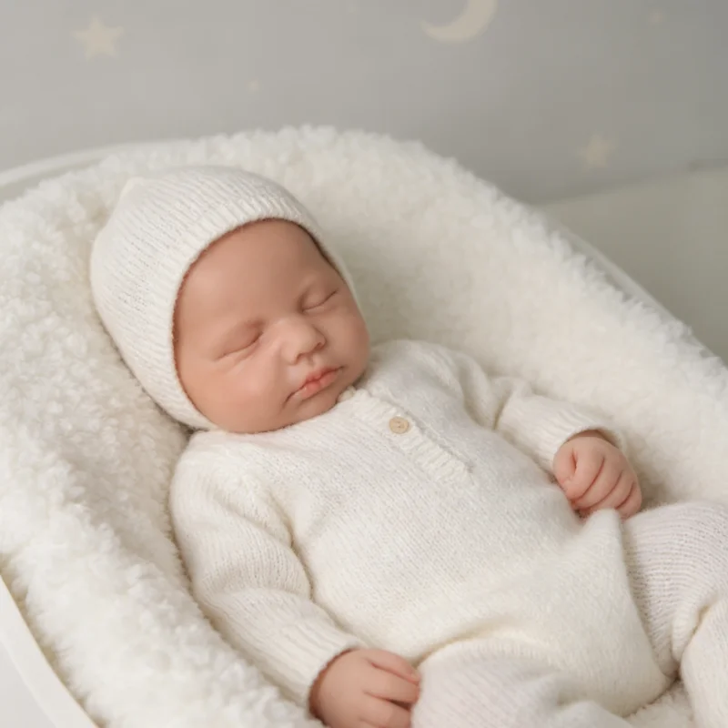 

49cm Reborn Doll Boy Baby Soft Body Collectible Art Doll Christmas Gift Full Body Soft Silicone 3kg Reborn Doll