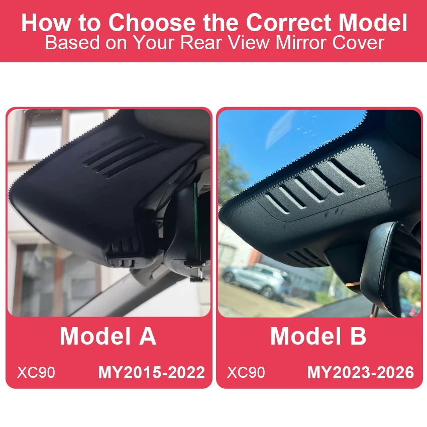 For Volvo XC90 2015-2026 Front and Rear 4K plug and play Dash Cam for Car Camera Recorder Dashcam WIFI Car Dvr Recording Devices