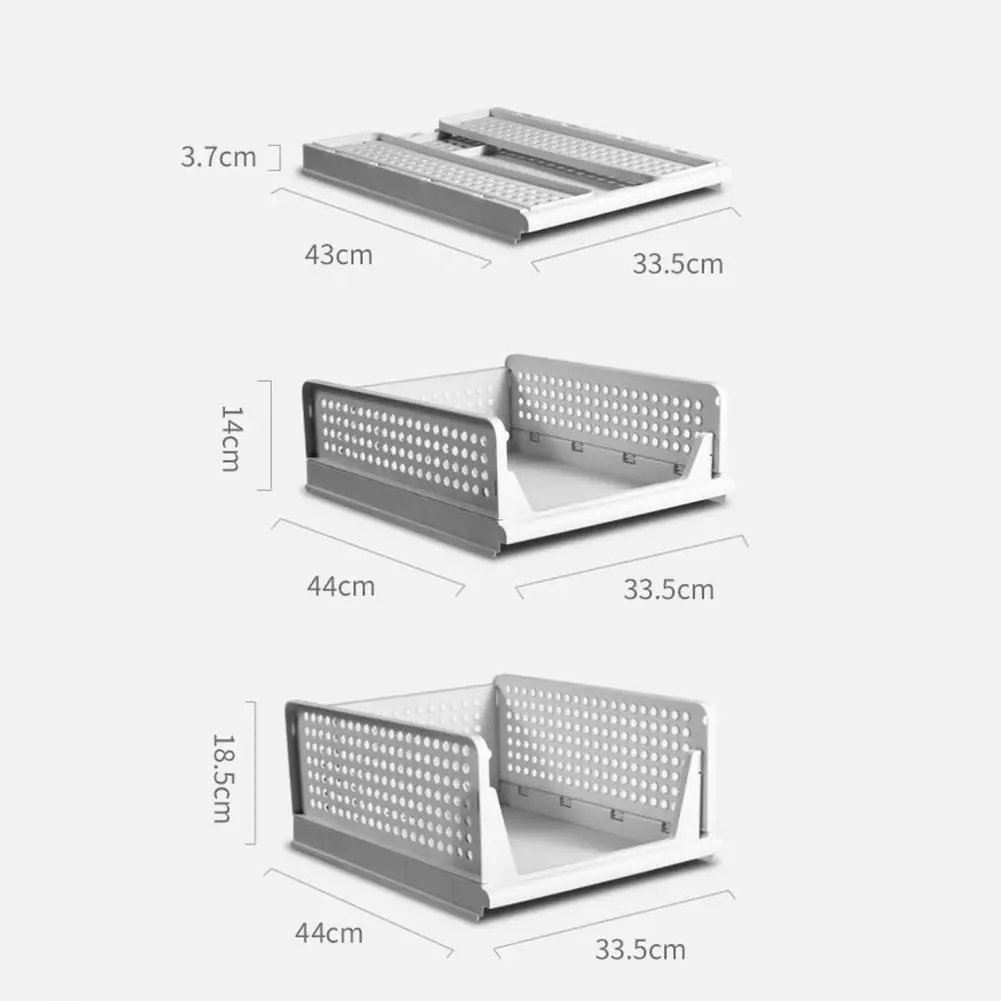 Storage Rack Drawer Closet Organizer Layered Wardrobe Partition Divider Plastic Spice Book Makeup Folding Rack Sundries Shelf