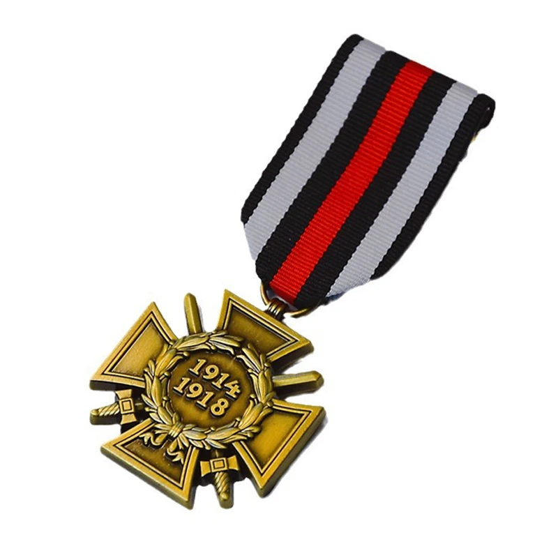 Prussia Germany Medal Hindenburg Honor Cross Badge With Ribbon Retro Vintage Metal Brooch Collection Reproduction Ornaments