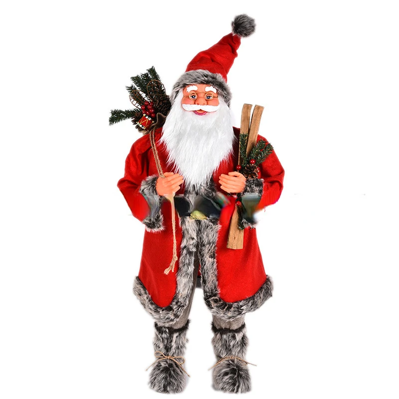 90/60cm Big Santa Claus Doll for Large Christmas Tree Ornaments New Year Kids Gift Decor Family wedding Party Supplies navidad