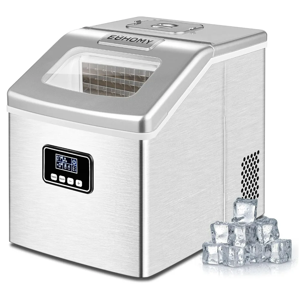 

Countertop Ice Maker Machine, 40Lbs/24H Auto Self-Cleaning, 24 Pcs Ice/13 Mins, Portable Compact Ice Maker with Ice Scoop