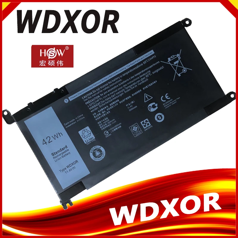 

WDX0R 42WH For DELL WDXOR Battery For DELL Latitude 3180 3189 3390 Vostro 14 5468 15 5568 for inspiron 13 5379 17 5767 5770