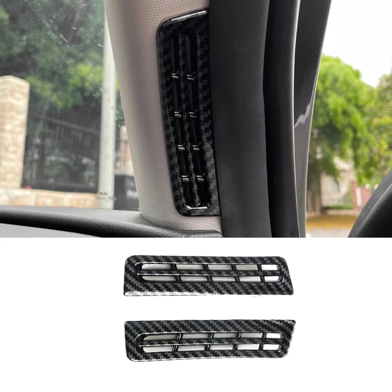 Für Hyundai Tucson 2022 2023 2024 2025 NX4 5rd Auto Zubehör A-säule Klimaanlage Outlet Abdeckung Carbon Faser stil Trim