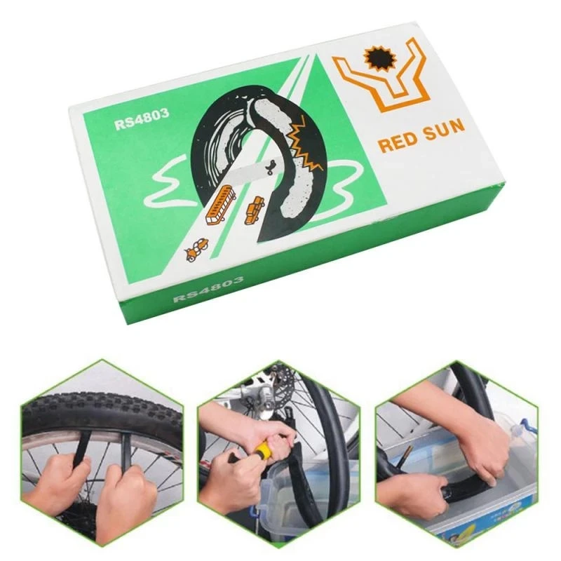 

48pcs 25mm Cycling Bike Tire Patch With Glue Inner Tube Puncture Patch Repairing Tool Bike Tire Rubber Patch Bicycle Repair