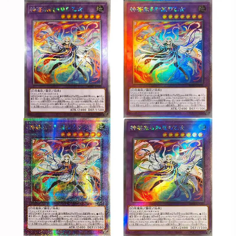 1pcs Yu-Gi-Oh! Artmage the Wise Maiden DIY self-made Color Flash Card Anime Game Collection Card Gift Toy 59*86mm